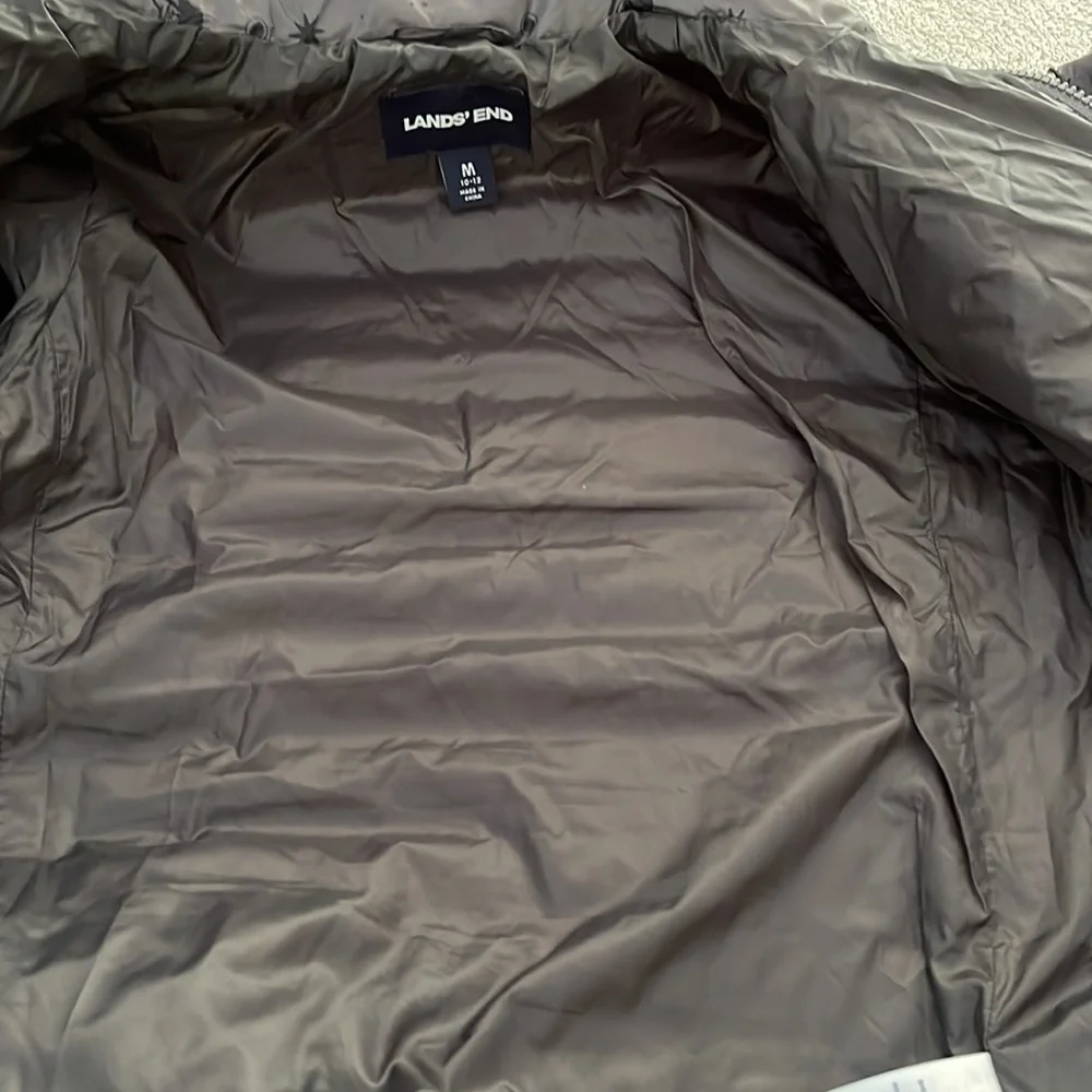 Lands End grey puffer jacket